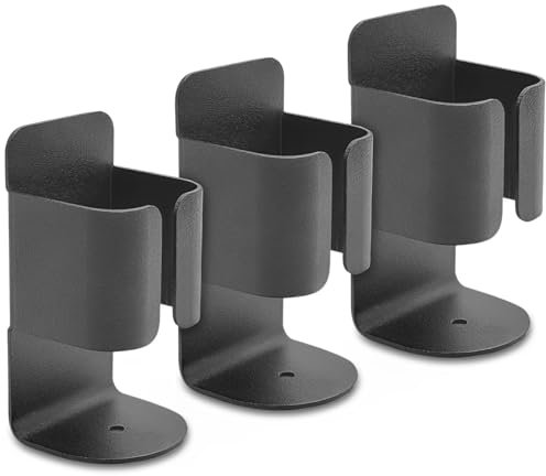 Xpieoyrm 3 Pièces Porte-Brosse à Dents Électriques, Porte Brosse à Dents Autocollant, Support Brossette Mural Autocollant en Métal Multifonctionnel, pour Cuisine, Salle de Bains (Noir)