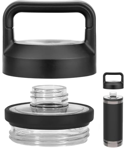 Replacement for YETI Rambler Bottle Chug Cap, Fits for YETI Rambler Bottle 18/26/ 36/46/ 64 OZ Bottles, Screw Top Lid Replacement Sports Water Bottle Accessorie