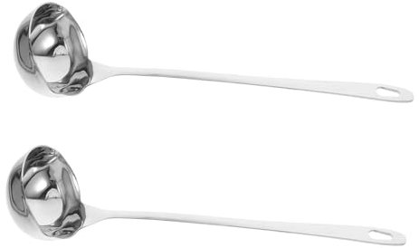 LIFKOME 2pièces Lot De Louches Acier Inoxydable Avec Bec Verseur Et Long Manche Pour Servir Soupe Sauce Et Autres Préparations