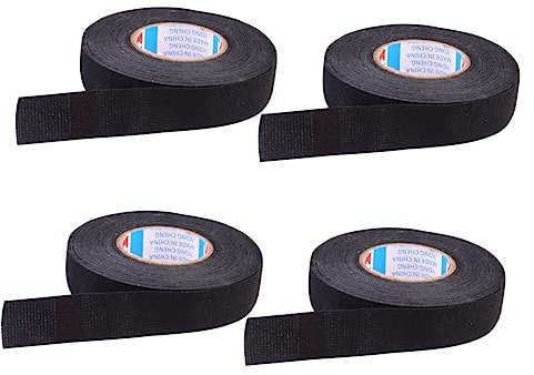 Luxshiny 4pcs Automotive Electrician Tape Insulation Black Electrical Tape Diy Industrial Home Use Abrasion Moisture