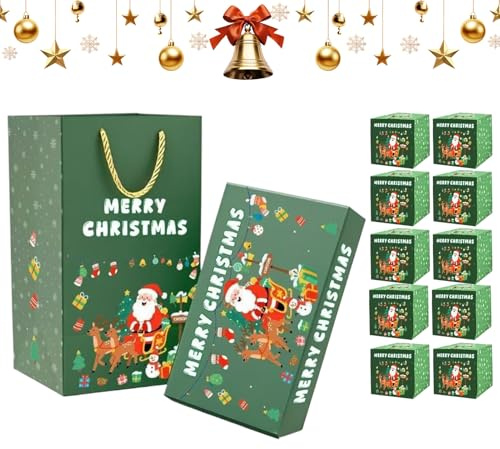 Caja de Dinero Navideña - Contenedor de Dinero Rebotable - Recipiente Plegable para Juegos Navideños Adultos y Diversión