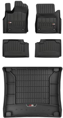FROGUM ProLine 3D EIN Satz Gummimatten Exklusiven Auto Fußmatten und Kofferraumwanne Kofferraummatte mit Logo für Jeep Grand Cherokee IV 2016-2021| Die höchsten Kanten