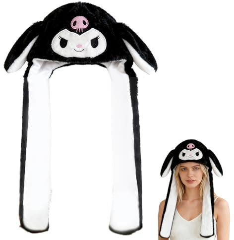 YeahBoom Beweglicher Ohr-Kaninchen-Hut,Hasen Mütze,Plüsch Bunny Ohren,Hasen Mütze mit Beweglichen Ohren,Lustiger Hut für Erwachsene Kinder,für Weihnachtsfeier Fasching,Cosplay