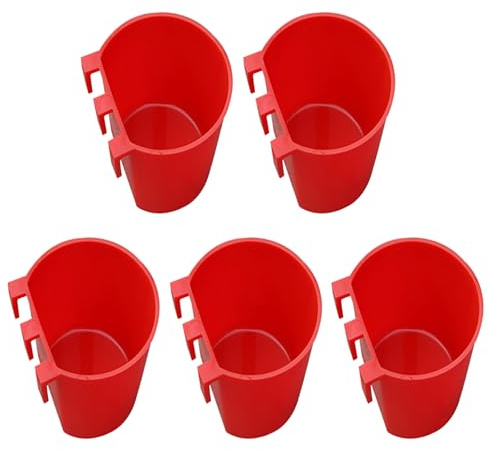 Pyasuye Paquete De 5 Comederos para Pájaros Vasos Comida Aves Corral Y Pájaros Suministros Mascotas Comedero Pollos Equipo Alimentación Vasos Jaula Pollos