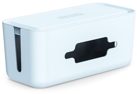 ORICO Caja para Cables con Diseño Desmontable y Antideslizante, Organizador Cables Antipolvo para Oficina & Hogar, 310x138x130mm, Azul (PB01)