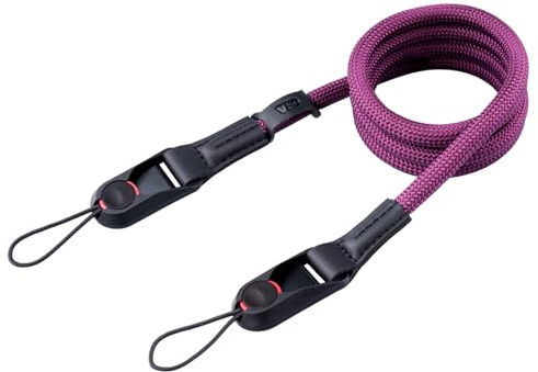 VKO Quick Release Camera Neck Shoulder Strap for Street Photographers | 116cm Nylon Rope Vintage Adjustable Crossbody for SLR DSLR Digital Mirrorless Camera(Imperial Purple)