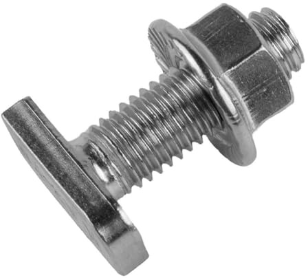 MeevrgR 304 Edelstahl Hammerkopfschrauben mit Flanschmuttern M8, DIN 6923 Standard, für Montageschiene Typ 28/15, 16 Stück