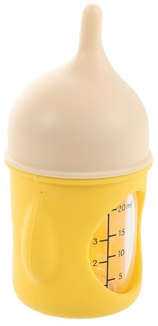 TOYZFRIENDY Lot de 1 Set de Biberon pour Animaux Allaitants 20 ML en Silicone Souple avec 2 Tétines Remplaçables, Distributeur de Lait Ergonomique pour Chatons et Chiots -Nés, pour
