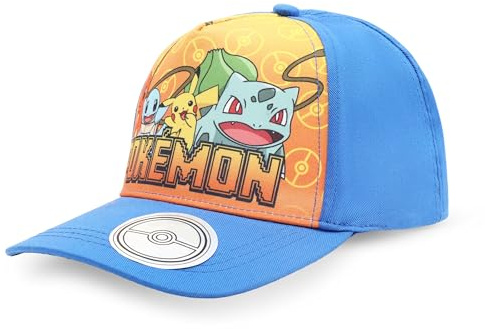 Pokemon Baseball Cap, Kappe Schirmmütze für Kinder Jungen Mädchen Cappy Pikachu Hut verstellbar Sonnenschutz