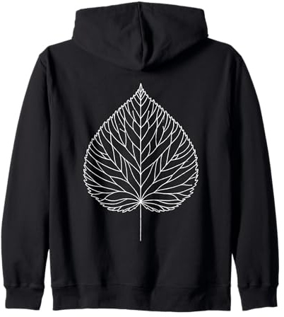 Hornbeam Leaf Line Art Botanist Zip Hoodie