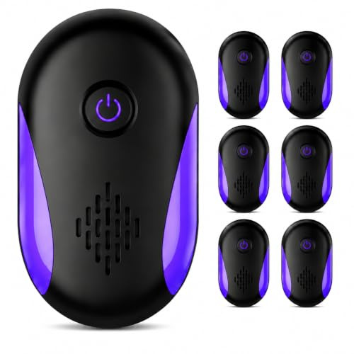 2026 Upgraded Ultrasonic Repeller 6 Packs, Indoor Ultrasonic Repellent for Roach, Rodent, Mouse, Bugs, Ant, Mosquito, Mice, Spider, Electronic Plug in Pest Control