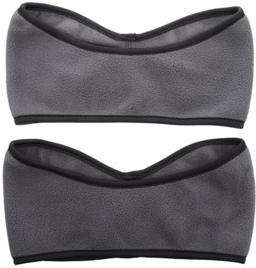 AMUSLESUR 2 St Unisex Sportig Öronvärmare i Polar Fleece Vindskyddande och Stretchig Varm Hårband för Löpning och Cykling Grå Slumpmässig Färg