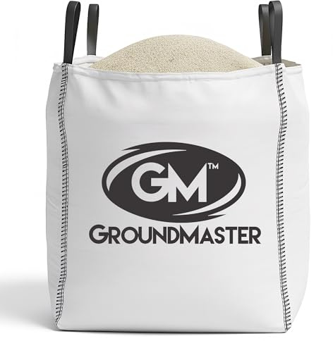 GroundMaster Heavy Duty Builders Bag 1 Tonne - Large Garden Waste Bag with Handles - Reinforced Rubble Sack for Construction & Garden Rubbish - Bulk Storage Bag (1000kg Capacity) - Pack of 3