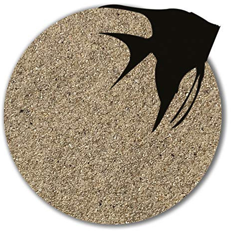 Anbobo 5 kg Aquariumsand Aquariumkies Natur beige gerundet und feuergetrocknet (0,1-0,5 mm)