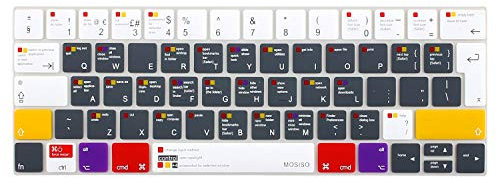 MOSISO Tastaturschutz Kompatibel mit MacBook Pro 13/15 Zoll mit Touch Bar (A2159/A1989/A1706/A1990/A1707, 2019-2016 Freisetzung), EU-Layout Hauchdünner Tastatur Schutzfolie, Mac OSX