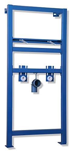 Domino Lavita Base Montage-Element für Waschtisch mit Einlocharmatur, Vorwandelement selbsttragend für Waschbecken, pulverbeschichteter Rahmen, Höhe 111-134 cm einstellbar