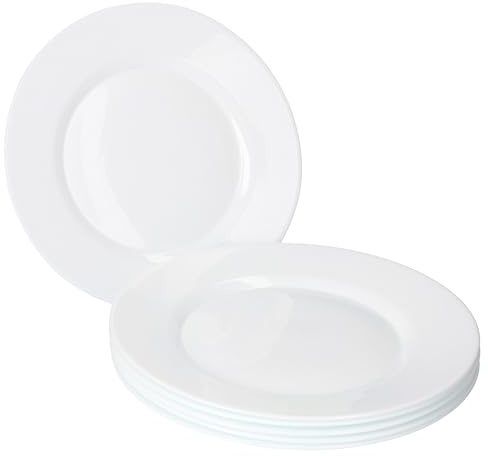 Van Well Bormioli Rocco Toledo 6-TLG. Speiseteller Set Ø 25 cm Weißes Opalglas