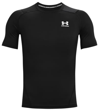 Under Armour UA HG Armour Comp SS, kortärmad funktionell skjorta, snabbtorkande t-shirt med kompressionspassform