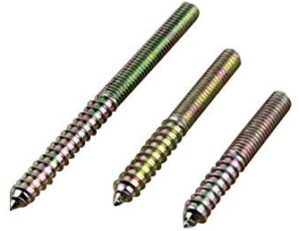 MroMax M4 x 30 mm Stockschrauben Länge Doppelkopfschrauben selbstschneidende Schraube Holzgelenk Möbelbeine Bronze 50 Stück