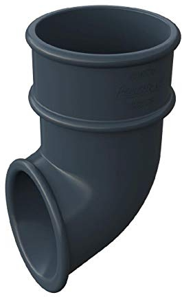 Anthracite Grey Round 68mm Downpipe Shoe, Freeflow Rain Water Systems
