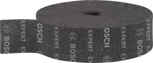 Bosch 1x Rouleaux en non-tissé EXPERT N880 (pour Tôles en acier, Acier inoxydable, Largeur 100 mm, Longueur 10 m, moyen S, Professional Accessoire Ponçage manuel)