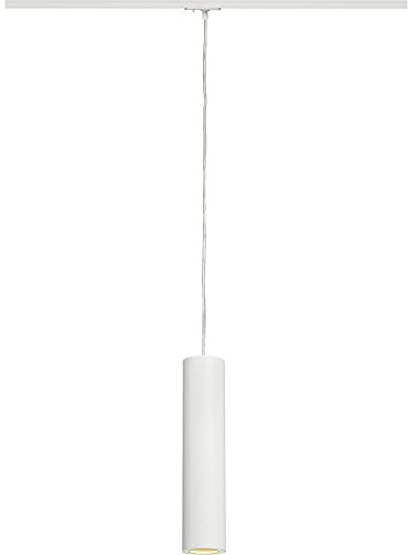 Vetrineinrete® Faretto track a sospensione per binario regolabile faro proiettore monofase attacco gu10 (Bianco)