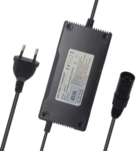 xiixtoo Netzteil Ladegerät Ladekabel Ladegerät (42V) für 36V Akkus 5-Pole-XLR 3A 126W