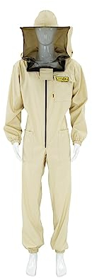 LYSON Imkeranzug mit abnehmarem Hut Rundschleier Berufsbienenanzug Imkeroverall Imkerbekleidung, schutz vor Bienen, Insekten Imkereibedarf Grösse (S-XXXL) Optima Line Imkerzubehör
