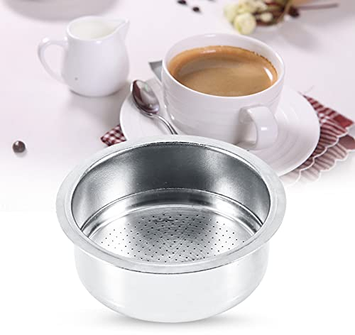 Colador de 2 tazas de café de acero inoxidable con filtro de cesta a presión