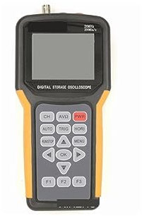 Oscilloscope, Oscilloscope de poche Oscilloscope de stockage numérique portable multimètre monocanal 20MHZ sonde 200MS/S Analyse du spectre, résistance, test de diode