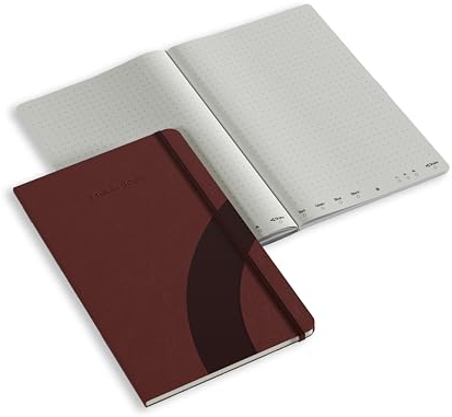 Dabliu Notizblock A4 Smart, Eco-Pelle, rostrot, dieser Notizblock ist kompatibel mit Pen + und unverzichtbar, um alle digitalen Funktionen zu aktivieren