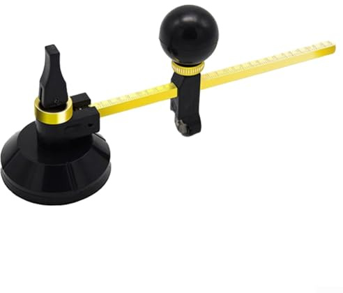 Runder Glasschneider, verstellbar, multifunktional, robuster Glasschneider mit Saugnapf, Konstruktionswerkzeug (200 mm)