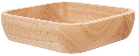 MOLUCKFU Holz Obstschale Quadratische Form Gemüseschale Salatbehälter Aus Hochwertigem Holz Leicht Zu Reinigen Pflegen