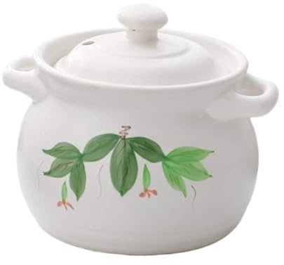 Cuencos grandes de cerámica, Cacerola de cerámica Cacerola de barro Cazuela de alta resistencia a la temperatura, Olla de cerámica for sopa, Ideal for cocina clásica, Llama abierta Hogar Gas General F