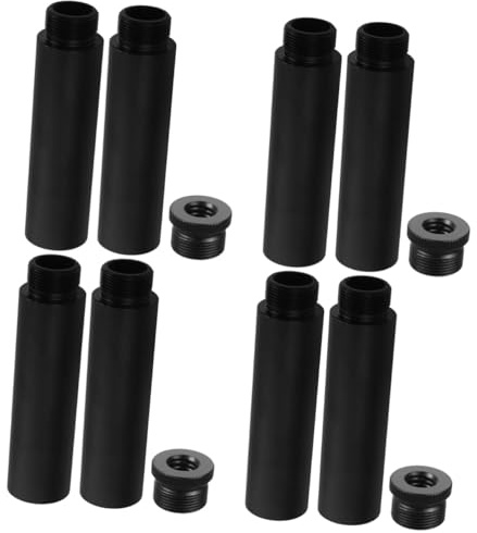 HOMSFOU 4sätze Mikrofonständer Verlängerungsrohr Aluminium Legierung Erweitert Die Höhe Für Besseren Einfache Installation Mikrofon Arm Stand Verlängerung Aluminium- Für