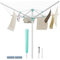 SONGMICS Wäschespinne, Wäscheständer, höhenverstellbar, 60 m Wäscheleine, für 6 Waschmaschinenladungen, Outdoor, Garten, mit Bodenhülse, Wäscheklammern, silbern-grün LLR302E01