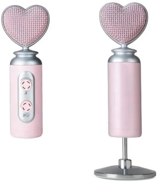 Faeymth Micrófono Condensador con Reducción de Ruido USB Profesional para Teléfono Móvil, PC, Computadora, Transmisión en, Color Rosa