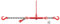 Dolezych Cadena de Amarre PowerLash L-150, 4000 Dan, 1 Pieza, con Gancho de Horquilla, 3,5 m de Longitud, Cadena 8-8, Negro/Rojo