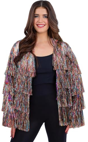 Fever Tinsel Festival Jacket Rainbow Dreams - S-M