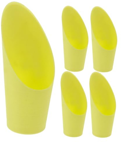 Toyvian Set di 5 Palette in Plastica per Terriccio e Secchiello da Giardino, per Piantine e Bonsai, Manico Cilindrico Ergonomico, Strumenti per Trapianto e Diserbo