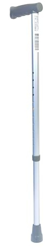 The Helping Hand Company Aluminium Walking Stick, Adjustable Height 84-109.2cm, PVC Handle, 20 Stone Capacity (Medium)