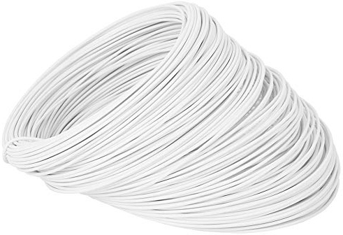 Cryfokt Brida de Alambre de Hierro Galvanizado, 100 Metros, Bridas de Ramas de Uva Blancas Hechas a Mano para Manualidades y Jardinería