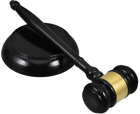 BESTonZON Marteau de Juge en Bois Massif Maillet Imperméable Outil de Vente aux Enchères Finition Lisse Stable pour Bureau Utilisation Solide et Pratique