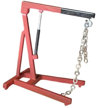 TTETTZ Miniature Engine Hoist 1/64 Scale Garage Repair Engine Crane Model Workshop Motor Lifter Resin Accessory Suitable for Collector Display Photography, Style A