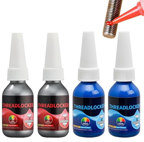 Frein Filet Résistance,Colle Bloc Écrou,Colles D'étanchéité Pour Vis Métalliques,Colles D'étanchéité Colle Métallique,Fixation De Vis Et Mastics De Filetage (10ml*4pc)