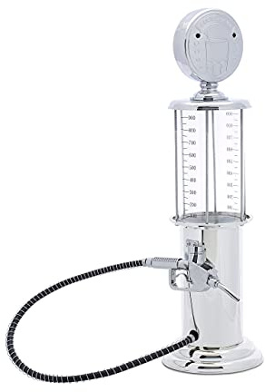 Relaxdays Alkoholhaltig dryckesdispenser, set om 2, öl, juice, vatten, Rigolo, plast och silikon, 900 ml, krom