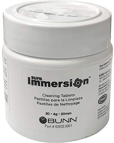 Bunn Tablet, Cleaning 1 Jar Sure Immersion