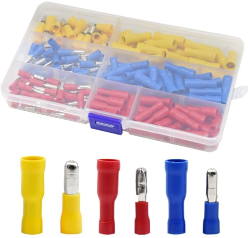 Yosawo 160 stk Bullet Butt Steckverbinder Isolierte Quetschverbinder(ZDZ) | Kabelschuhe, Bullet Butt Connectors, Isolierte Quetschverbinder, Wire Crimpverbinder Terminals Sortiment Kit