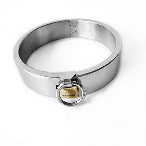 Metall Halsband SM Erotik Bondage Sex Halsbänder/Halsreif/O-Ring, Sklaven Fesseln Kragen, Mit Schloss Und Schlüssel, Zwei Größen Für Männer Und Frauen, Edelstahlmaterial, Sexspielzeug,Men's
