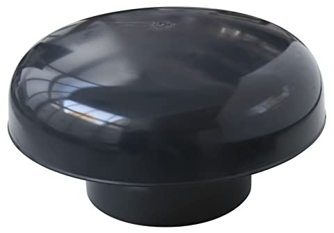 First Plast CDVM160A Belüftungskappe mit Netz, Schiefer, Innendurchmesser 160 mm